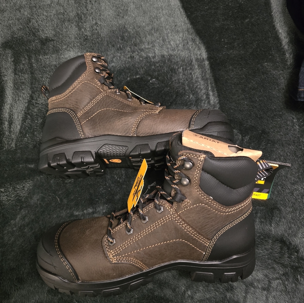 ARIAT 6" TREADFAST WATERPROOF WOMENS STEEL TOE WORK BOOT SIZE 8.5B